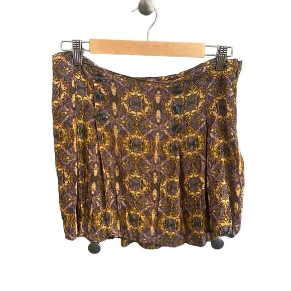 Free People Lovers Lane Printed Mini Skirt in Night Combo. Size 12 - Picture 3 of 12